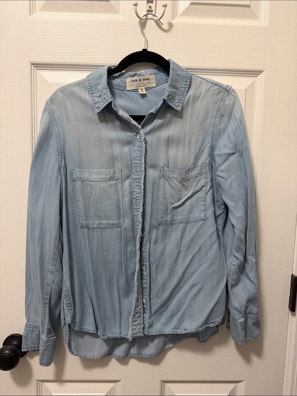 cloth & stone Light Blue Denim Button-Down Shirt